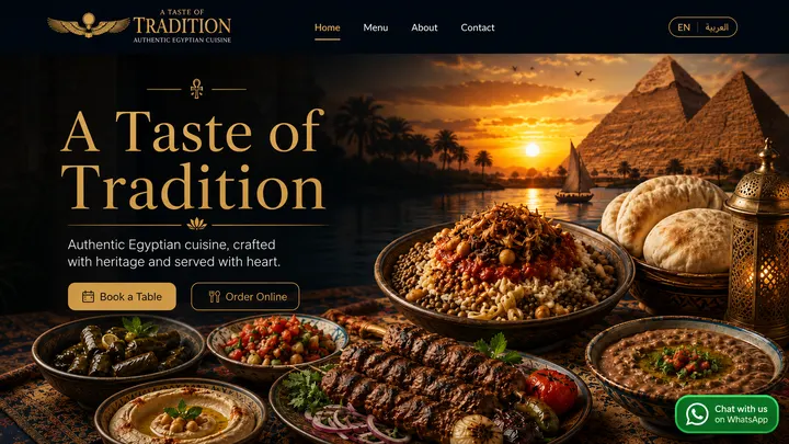 Restaurant website preview